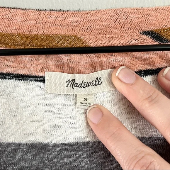 Madewell Striped Scoop Neck Tee Medium - Picture 5 of 5